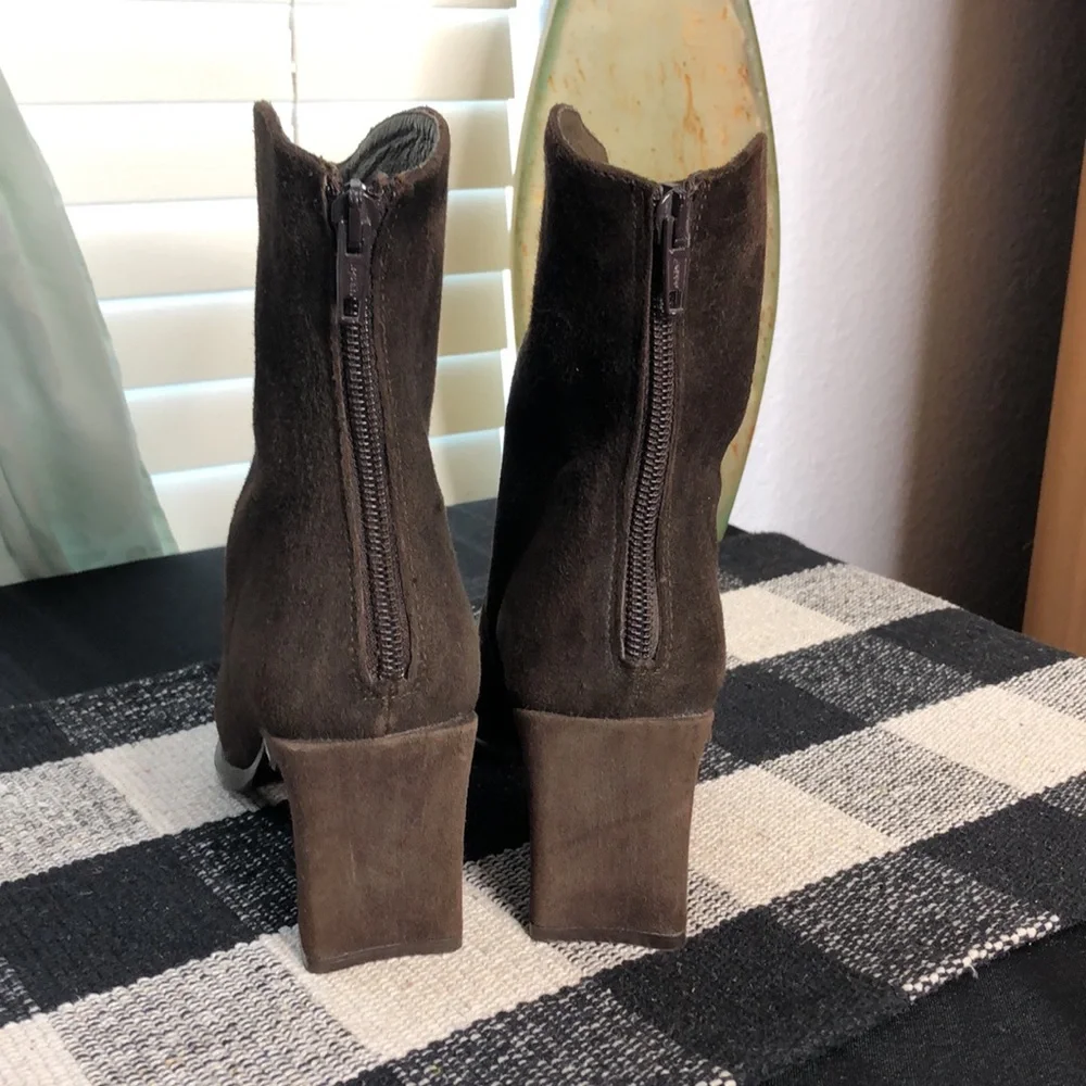 Pedro Miralles Harris Prestige Suede Square Toe Vintage Booties Sz EU35C/US 5